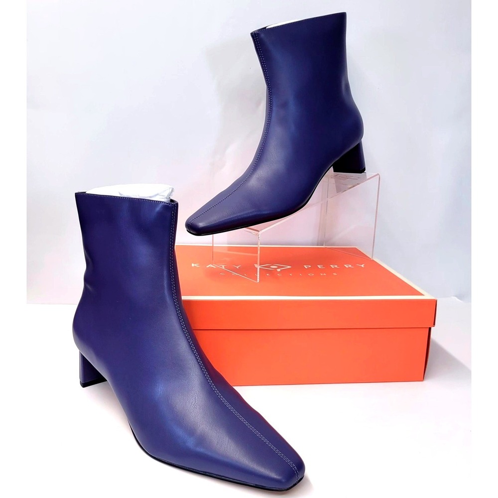 Katy Perry The Wanderering Bootie Square Toe Block Heel Womens 12M Dusk Blue